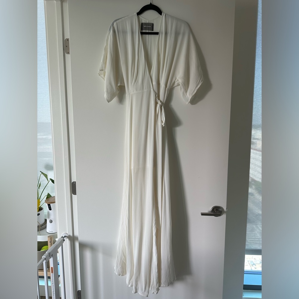 Reformation kimono style Elegant White Maxi Dress